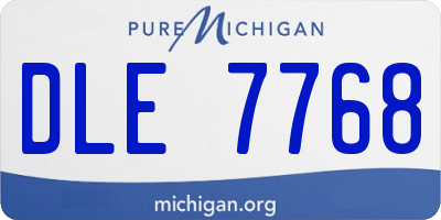 MI license plate DLE7768