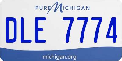 MI license plate DLE7774