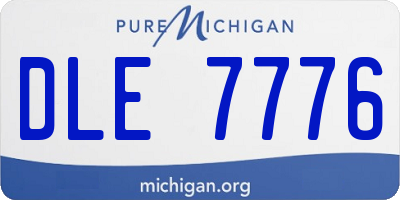 MI license plate DLE7776