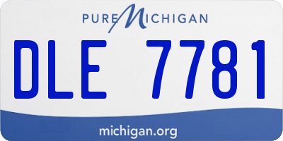 MI license plate DLE7781