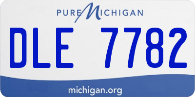 MI license plate DLE7782