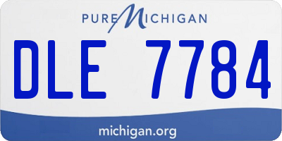 MI license plate DLE7784