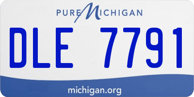 MI license plate DLE7791