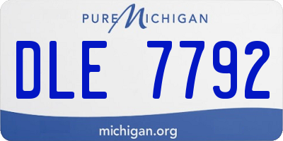 MI license plate DLE7792