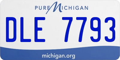 MI license plate DLE7793