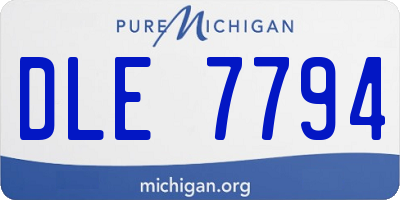 MI license plate DLE7794