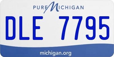 MI license plate DLE7795