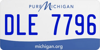 MI license plate DLE7796