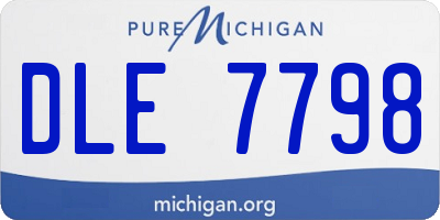 MI license plate DLE7798