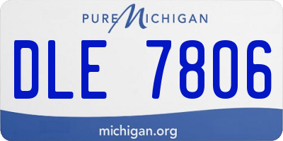 MI license plate DLE7806