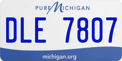 MI license plate DLE7807