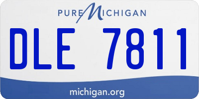 MI license plate DLE7811