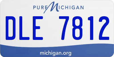 MI license plate DLE7812