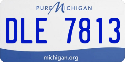 MI license plate DLE7813
