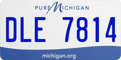 MI license plate DLE7814