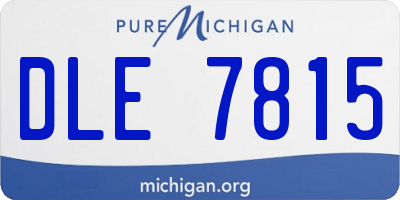 MI license plate DLE7815