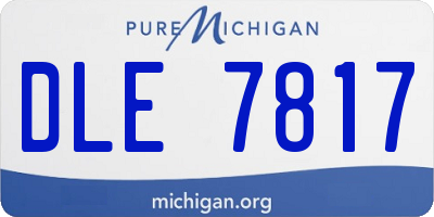 MI license plate DLE7817
