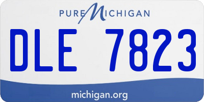MI license plate DLE7823