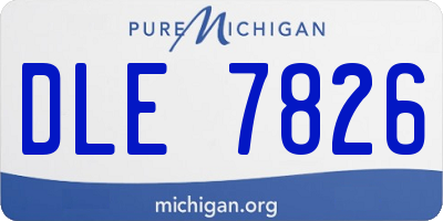 MI license plate DLE7826