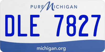 MI license plate DLE7827