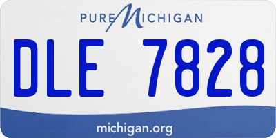 MI license plate DLE7828