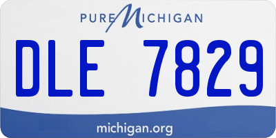 MI license plate DLE7829