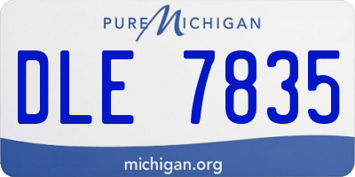 MI license plate DLE7835