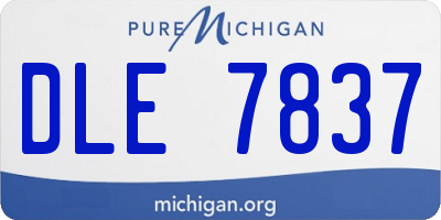 MI license plate DLE7837