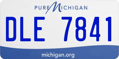 MI license plate DLE7841
