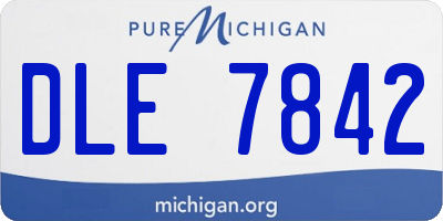 MI license plate DLE7842