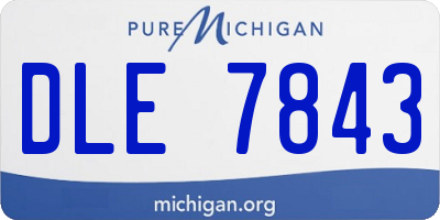 MI license plate DLE7843