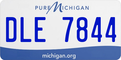 MI license plate DLE7844