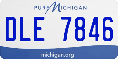 MI license plate DLE7846