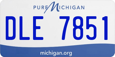 MI license plate DLE7851