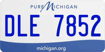 MI license plate DLE7852