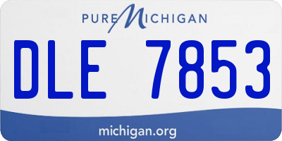 MI license plate DLE7853