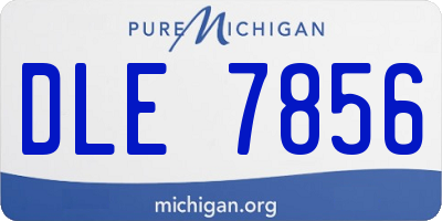 MI license plate DLE7856