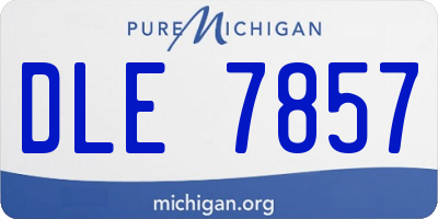 MI license plate DLE7857
