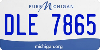 MI license plate DLE7865
