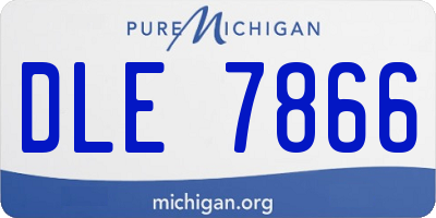 MI license plate DLE7866
