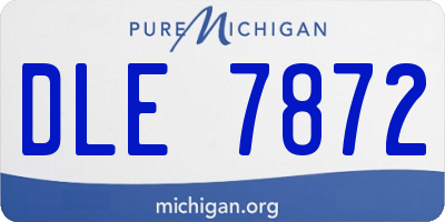 MI license plate DLE7872