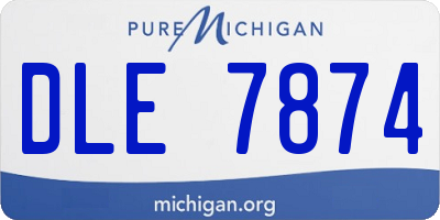 MI license plate DLE7874