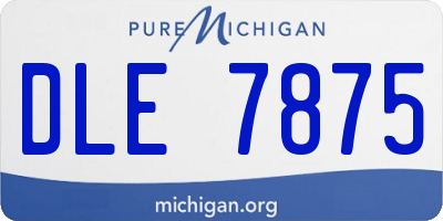 MI license plate DLE7875