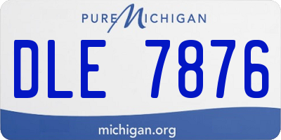 MI license plate DLE7876