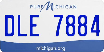 MI license plate DLE7884