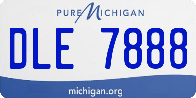 MI license plate DLE7888