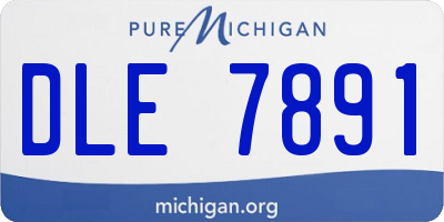 MI license plate DLE7891
