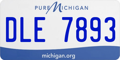 MI license plate DLE7893