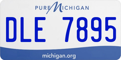 MI license plate DLE7895