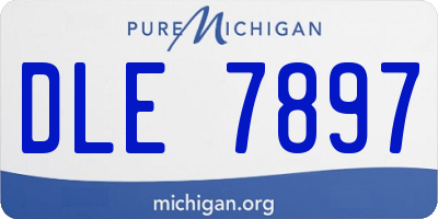 MI license plate DLE7897
